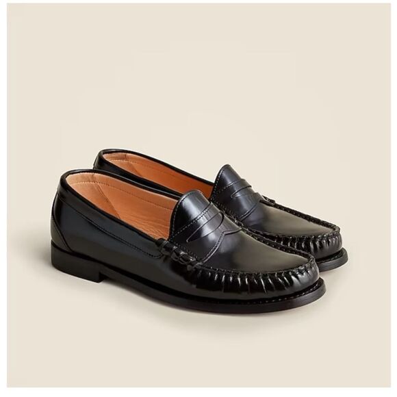 J. Crew Women’s Winona Leather Pinch Penny Loafer - Picture 2 of 14